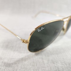 Ray Ban RB3025 001/58 Gold Full Rim Aviator Sunglasses 58-14-135mm Made in Italy