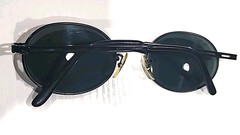 Ray Ban B&L PSBA Vintage Small Black Metal Gray Oval Sunglasses Read