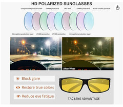 Lentes de Sol Polarizados para Usar Sobre Gafas con Proteccion UV400 Unisex