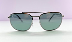 Ray-Ban Sunglasses Chromance Polarised Gunmetal Grey Green RB 3708 004/O9