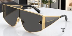DOLCE N GABBANA DG2305 02 87 Gold Dark Grey 44 mm Men’s Sunglasses