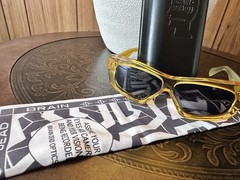 Brain Dead Sunglasses Post Modern Primitive Eye Protection Amber/Black Kopelman