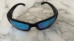 Costa Del Mar Sunglasses Blackfin Black Matte Frame 580P Blue Mirror — Free Ship