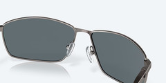 Costa Del Mar Sunglasses TURRET Gunmetal Frame / Blue Mirror 580P POLARIZED Lens