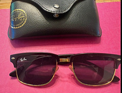 Ray-Ban Men’s Square Sunglasses Black Full Rim Tinted Lens Made in Italy Case
