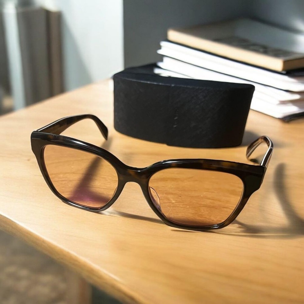 USED PRADA SUNGLASSES 《PR11S-F�_ EYEWEAR TORTOISE BROWN MADE IN ITALY