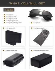 2 pcs Aviator Sunglasses for Adult Polarized Driving Classic Shades UV400 Protec