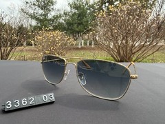 Ray-Ban RB3362 Cockpit Sunglasses, Gold Frame, Blue Gradient G-15 Lens