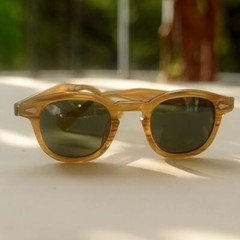 Johnny Depp Green sunglasses G15 polarized sunglass men blonde acetate glasses