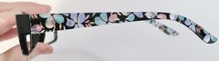 Women’s Clear Lens Glasses Classic Black Floral Sides Eyewear Fake Office Smart