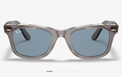 Ray-Ban original wayfarer classic 50-22 Custom Blue Lenses Transparent Grey
