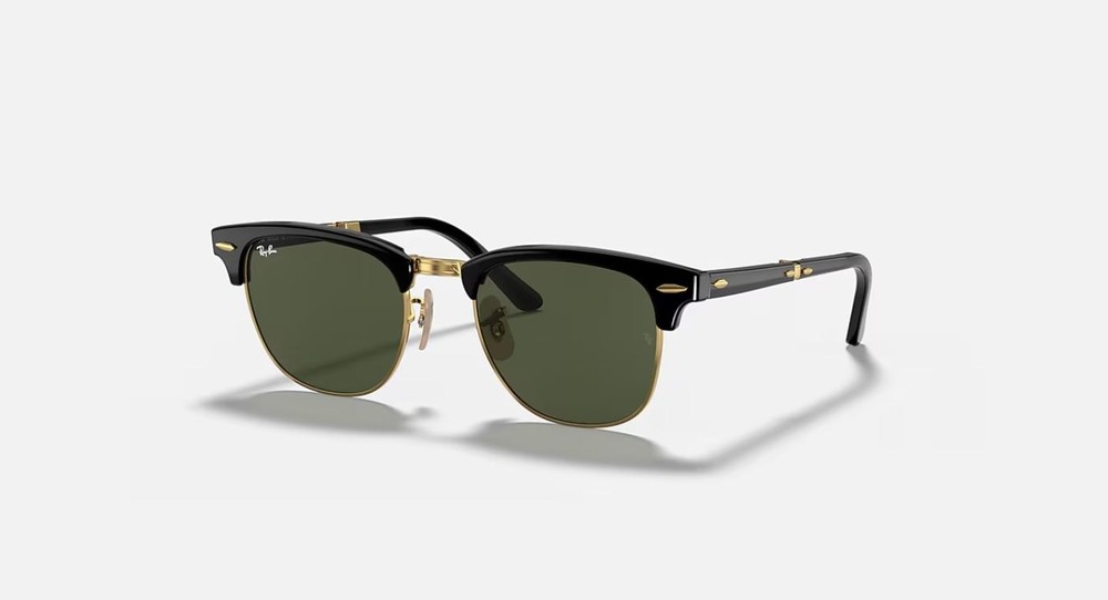 Ray-Ban Clubmaster Folding Black/G-15 Green 51 mm Sunglasses RB2176 901 51-21