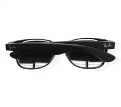 Ray-Ban New Wayfarer RB 2132 6052 Sunglasses Matte Black on Clear 55mm w/case