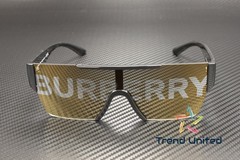 BURBERRY BE4291 3001 G Black Grey Tamp Bur Silver Gold 38 mm Men’s Sunglasses