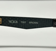 New POLARIZED Tumi Base Curve Sunglasses T307 Brown Wood Grain Frame 53-17-140