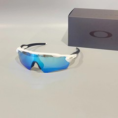 Oakley Radar EV Path OO9208 Sunglasses white Frame Black Foot Blue PolarizIN BOX