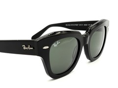 Ray-Ban RB2186 901/31 49mm State Street Square Sunglasses with Green Lenses