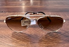 NEW RayBan NEW AVIATOR Arista Gold + Light Brown Gradient Lens RB3625 001-51