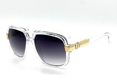 Men Sunglasses Designer Square Black Lens Gold Fashion Classic Retro Vintage NEW