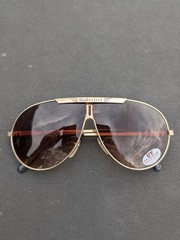 VTG 80s Budweiser Gold Framed Aviators Sunglasses Nascar 90s Classic Magnum Pi