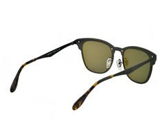 Ray-Ban RB3576N Blaze Clubmaster Black Frame Violet Blue Lenses 47mm Unisex