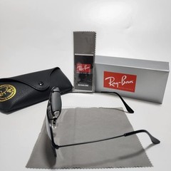New! Ray-Ban RB3025 Aviator Pilot Sunglasses Black Frame Glass Gray Lens 58-14mm