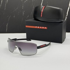 Prada Linea Rossa PS54YS 5AV09U Men Black Gray Sport Sunglasses Authentic NEW