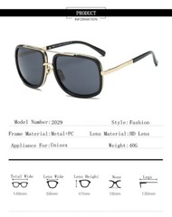 Luxury Branded Oversized Men Sunglasses Men and Women UV400 Pilot Style
