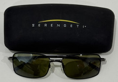 Serengeti Siena 7323 Sunglasses Gunmetal / Black Tannery Frame & Green-Grey lens