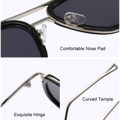 Fashion Sunglasses Men Women Square Classic Metal Frame Retro Glasses Eyewear