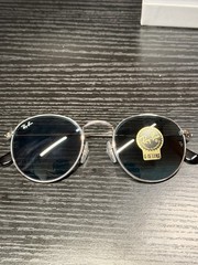 Ray-Ban Round Metal RB3447 50mm Blue Classic lenses with Black Tips