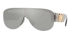 VERSACE VE4391 311 6G Transp Grey Lt Grey Mirror Silver 48 mm Men’s Sunglasses