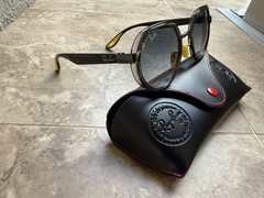 Ray-Ban Scuderia Ferrari Sunglasses gunmetal/yellow Grey Gradient Lens RB3703M