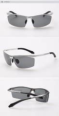HDCRAFTER HD8556 Aviator Sports Half Metal Cool Polarized Sunglasses