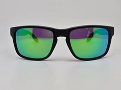 Blenders Canyon Celtic Light Matte Black Frame Polarized Green Mirror Sunglasses