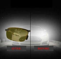 TAC HD Night Vision Glasses Men Women Driving Aviator Anti Glare Safety Glasses