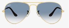 Sunglasses Aviator 3025 001/3f Light Blue Gradient Lenses-Ray Ban Standard Size