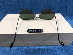 RAY-BAN RB3026 Aviator Sunglasses Gunmetal Grey Frame 62mm Dark Green Lens 140MM