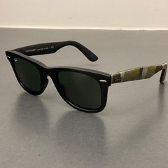 Ray-Ban RB2140 6065 Wayfarer Urban Camouflage 50-22 Matte Black Italy w/ Case