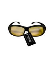 NEW adult teen unisex SUNGLASSES fashion accessory summer black yellow lens