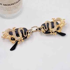DRAGON Hip Hop Sunglasses Diamond Jewelry Frame Iced Out Moissanite Gold Color