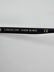 Lowercase Roseland Gloss Black Frame Flat Grey Lens Sunglasses w/ Case 49-22-149
