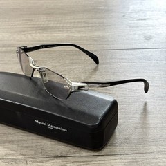 Masaki Matsushima MF-1141 Titanium Cyber Half-Rim Glasses Sunglasses Japan Case