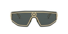 Versace VE 2226 100287 Gold Metal Shield Sunglasses Grey Lens