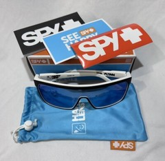 SPY Flynn Whitewall Shield Happy Lens Sunglasses 670323209437 Authentic – New