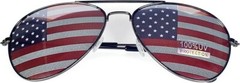 USA Glasses American Flag Aviator Sunglasses Black United States Patriotic