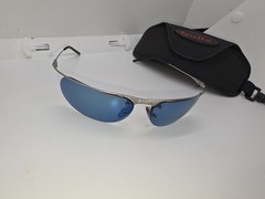 Bolle Polarized Blue Lens Silver Frame Made In Italy Stamped Vintage NICE!!!!