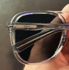 Roka Bandera Sunglasses Crystal Grey Frame Dark Carbon Polarized Lens