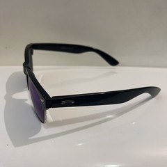 Sky Eyewear TH-15 Solid Black, Mirror Blue Lens, Polarized UV400 Sunglasses