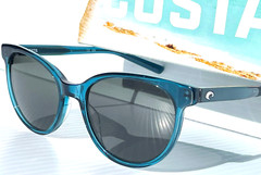 NEW Costa ISLA Deep Teal Crystal POLARIZED Gray 580G GLASS Lens Sunglass ISA 244